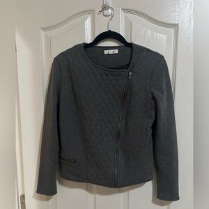 Women’s Athleta Gray Moto Jacket Belvedere Quilted Asymmetrical M.